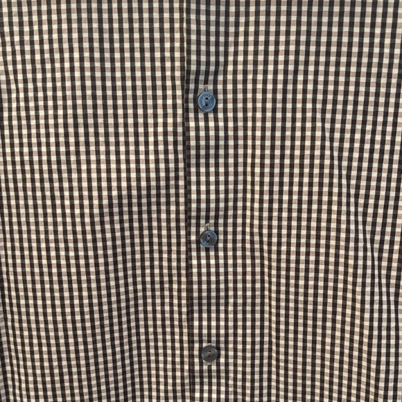 Kenneth Cole Reaction Men's Black/Tan and White Gingham Shirt - Picture 3 of 8